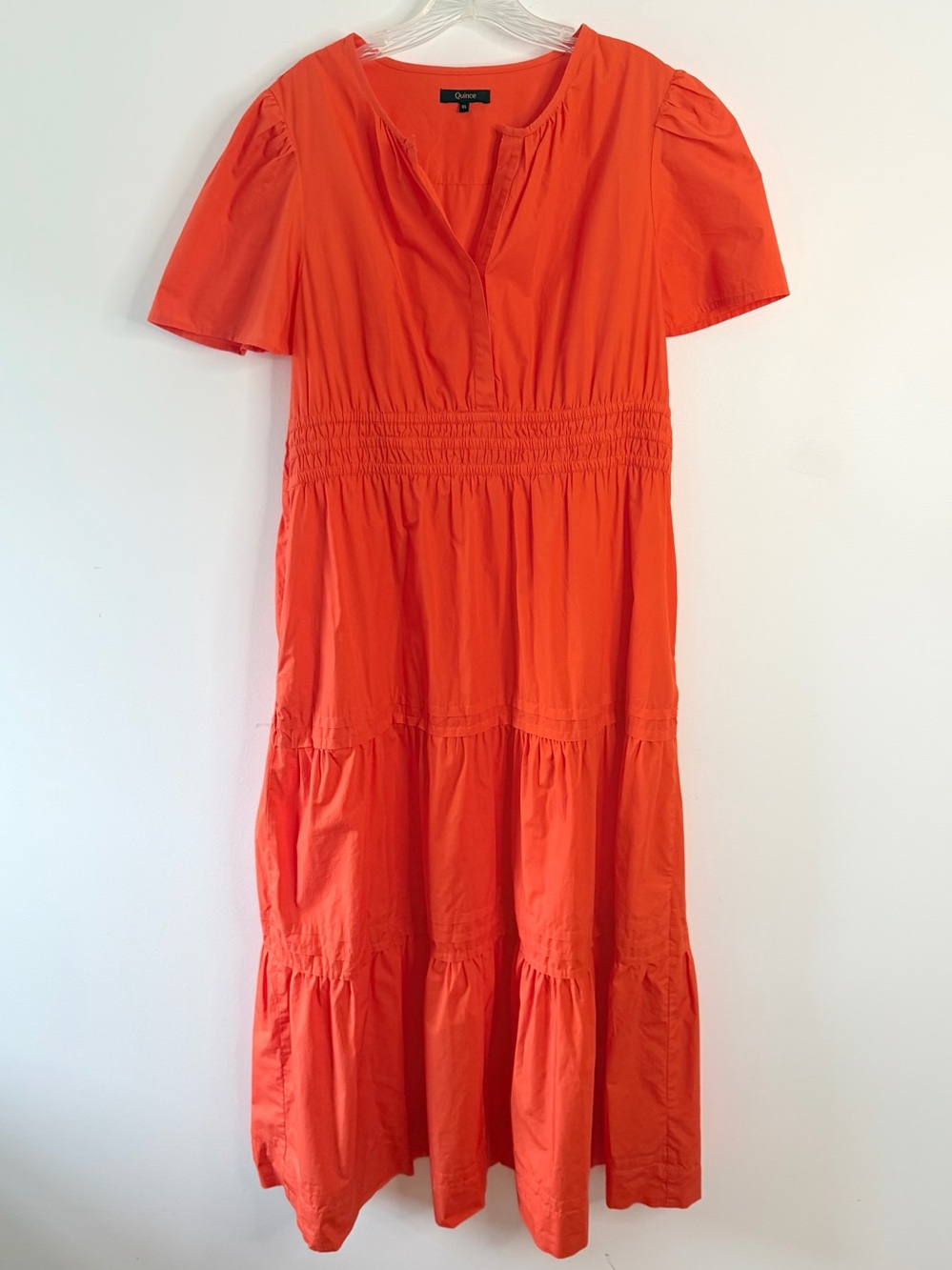 Quince 100% Organic Cotton
Tiered Maxi Dress
Vermillion Red/Bright Orange XL - Picture 3 of 11